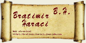 Bratimir Harači vizit kartica